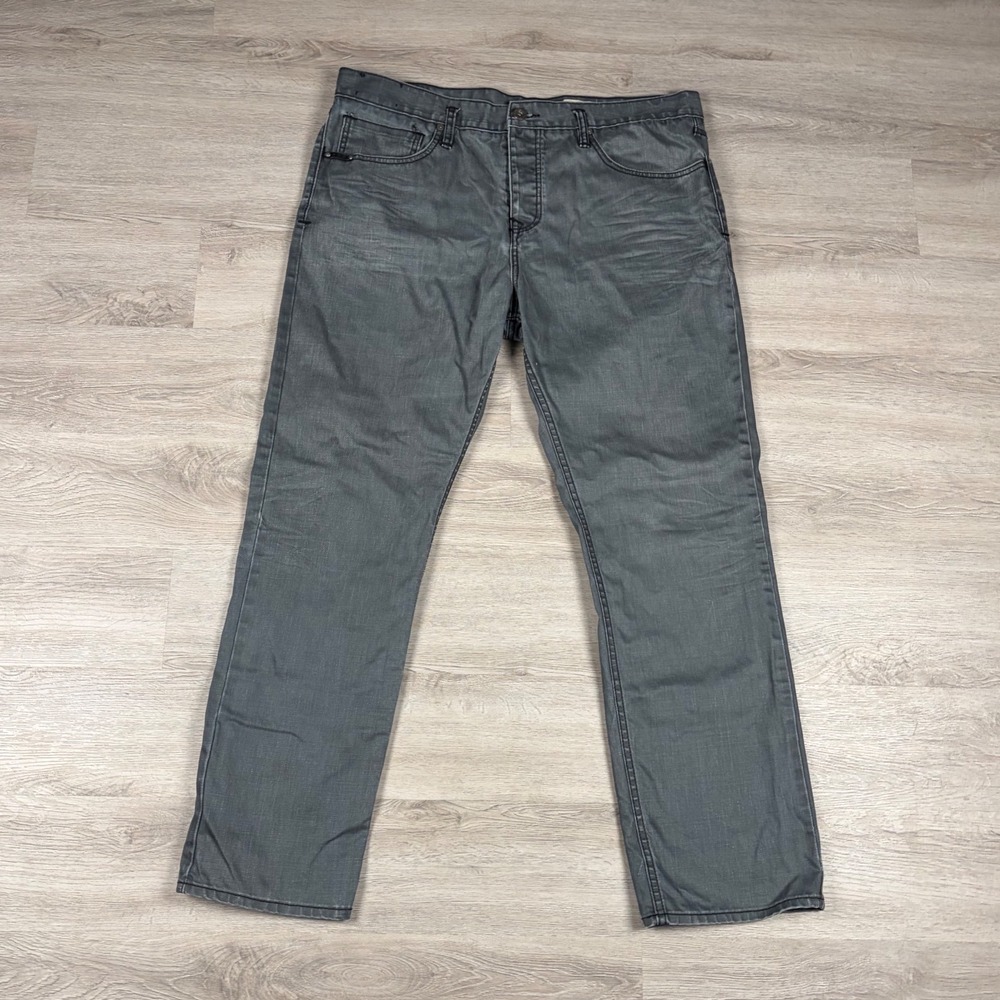 Tokyo Five Bravery Jeans Mens 40x32 Gray Straight Fit Faded Denim Pants